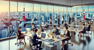 Foreign Professionals Working in Japan's Modern Office